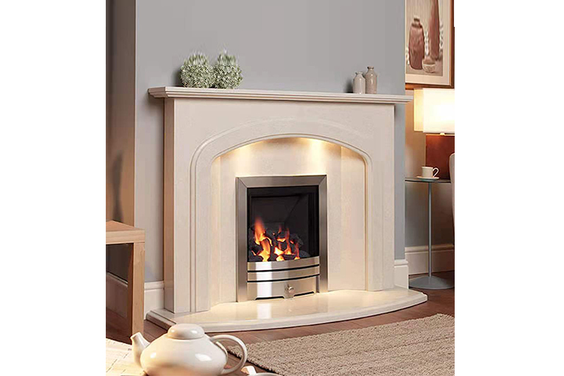 The simplicity luxury white marble fireplace is especially suitable for cold and wet climates in winter